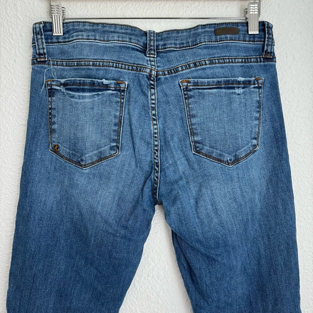 Kut From the Kloth blue distressed midrise cropped boyfriend jeans size 8 / 29 - Picture 7 of 7